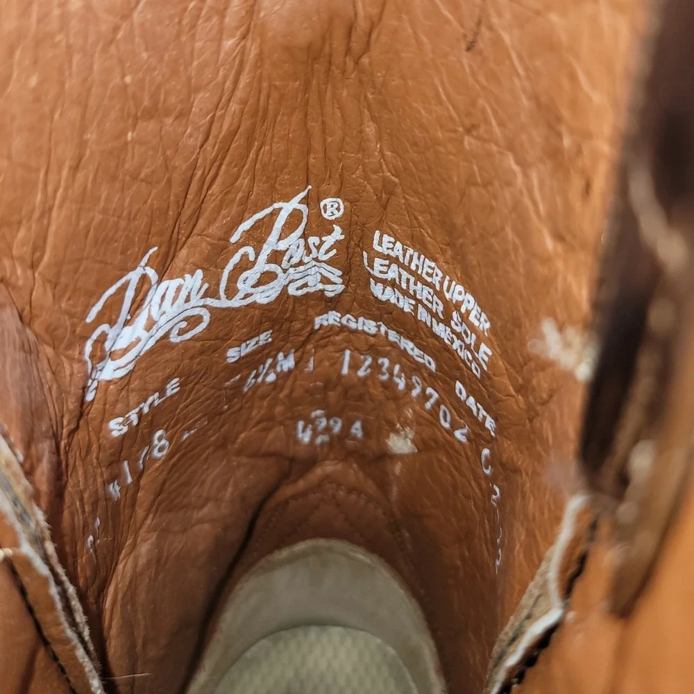 Dan Post Women's Brown‎ Turquoise Western Cowboy Boots Size 6.5M New Leather - Picture 13 of 13